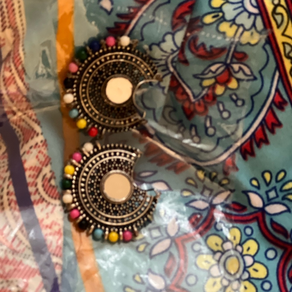 Bohemian Multicolor Beaded Earrings